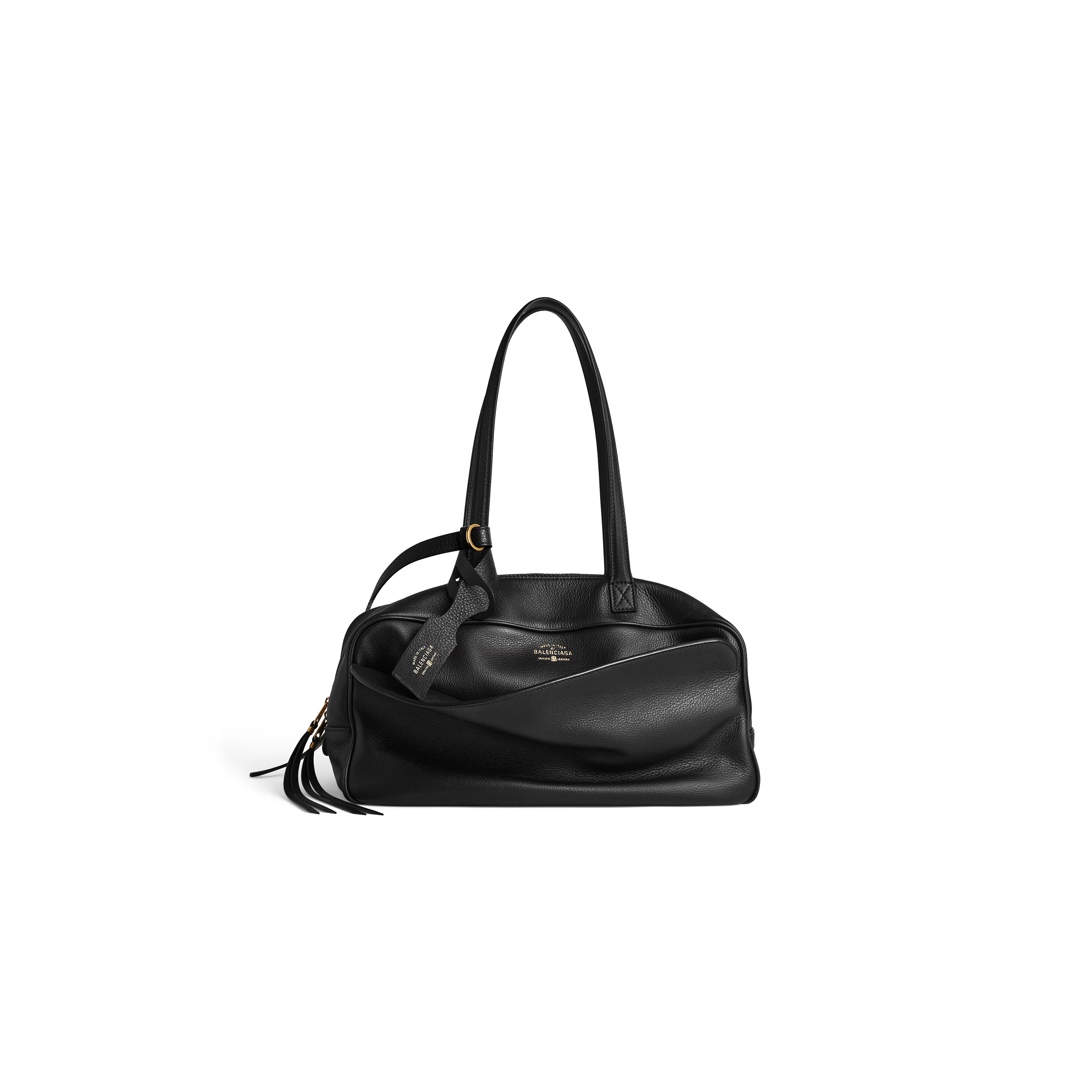 Ba*len*cia*ga women''s carrie bowling bag medium in black 8264252abnq1000 (35.8*18.7*16.5cm)
